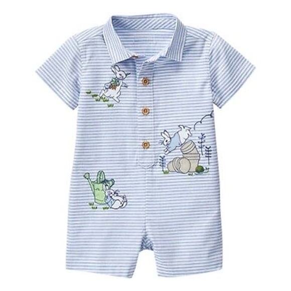 Gymboree Peter Rabbit Striped Romper 18M - Picture 1 of 9
